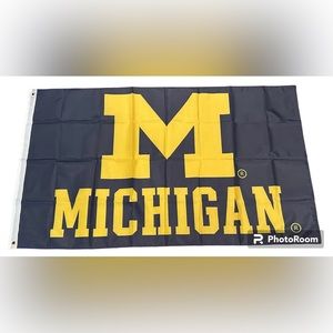 Michigan Wolverines Flag new in package 3 by 5 feet banner sign